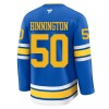 Miesten NHL St. Louis Blues Pelipaita 2025-26 Fanatics Premium Binnington Koti Jordan Sininen